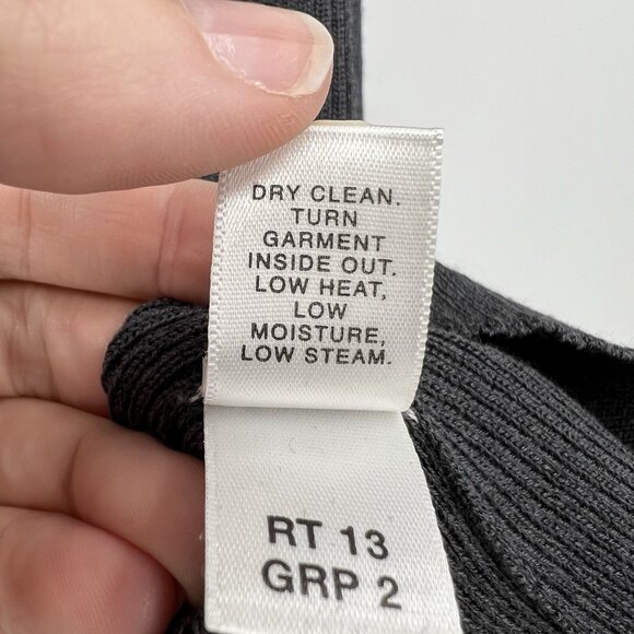 St. John Recent Slate Gray Ribbed Shell Top Sleeveless XL Layering Wool Blend - Picture 6 of 6